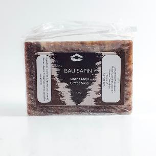 Bar of Mocha Mojo soap against white background